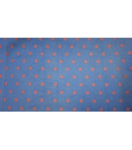 Corduroy Print 16W with Pink Dots on Light Blue