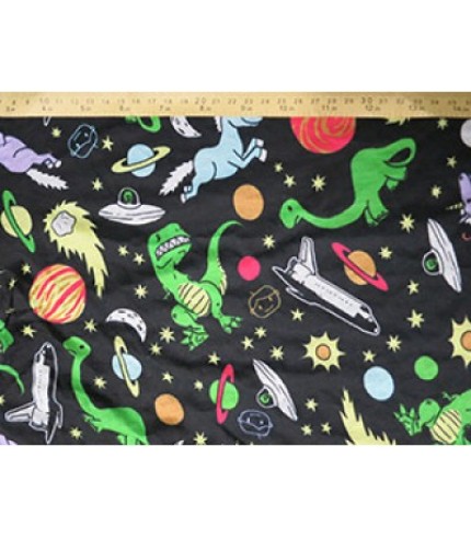 100% Cotton Space Animal Jersey Print