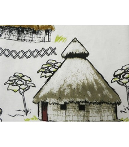 100% Cotton Nipa Hut Jersey Print White