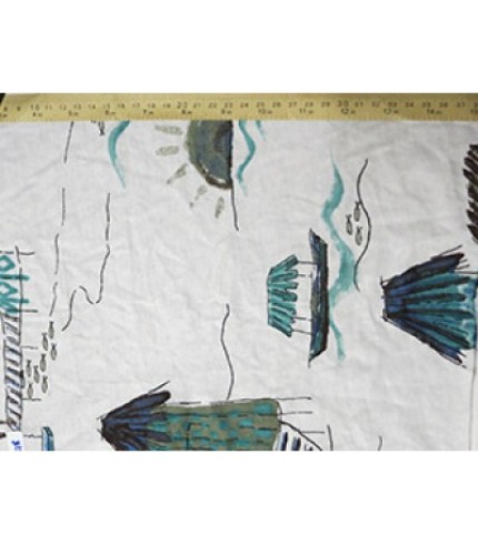 100% Cotton Jersey Print White