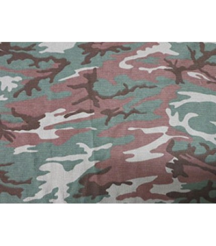 100%Cotton Camouflage Thermal Print Brown/Green