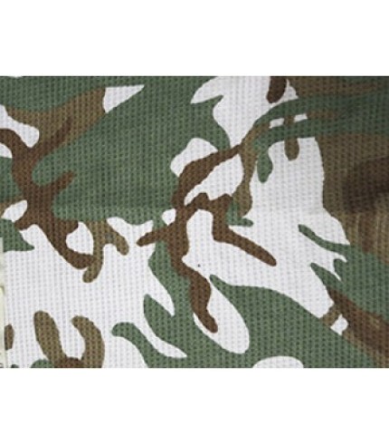 100%Cotton Camouflage Thermal Print White/Green/Brown