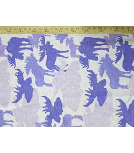 100%Cotton Jersey Elk Print Violet