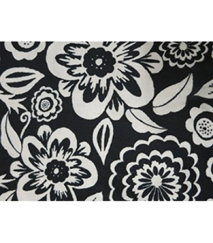 100%Cotton Interlock Hawaiian Print Black
