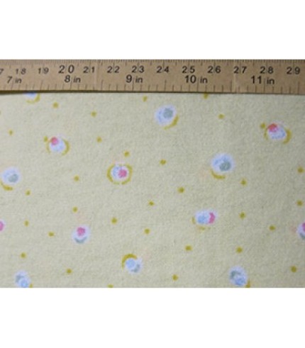 100%Cotton Flannel Candy Print Yellow