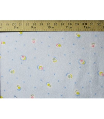 100%Cotton Flannel Candy Print SkyBlue