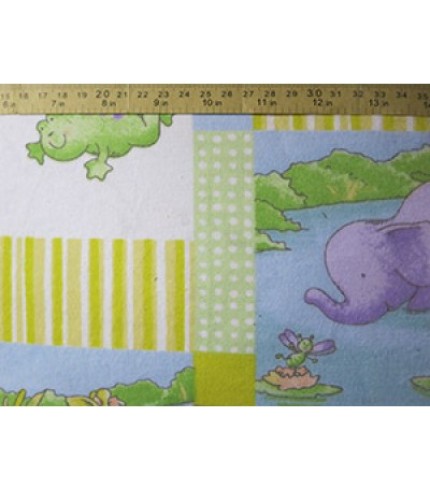 100%Cotton Flannel Animal and Pond Print