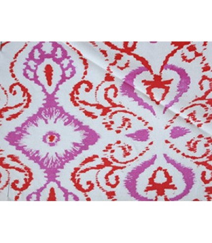 100%Cotton Jersey Pink Print on White