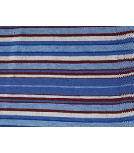 100% Cotton Jersey Stripe Blue