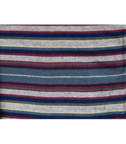 100% Cotton Jersey Stripe Gray/Red