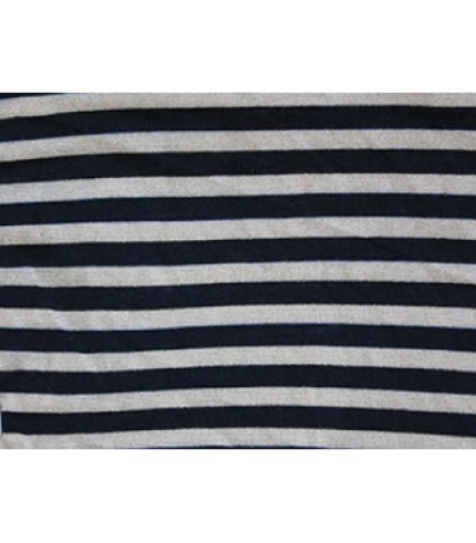 Cotton Acrylic Jersey Stripe Black/Gold