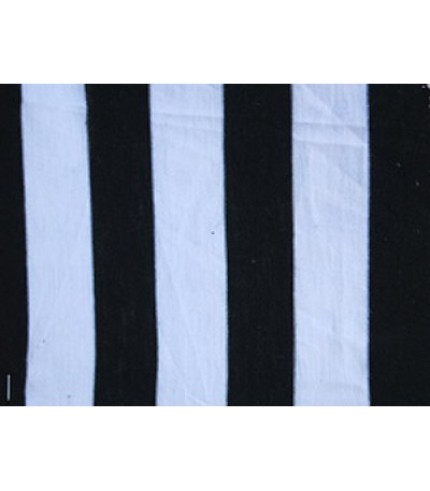 Cotton Acrylic Jersey Stripe White/Black