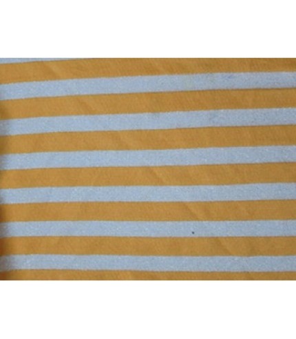 100% Acrylic Jersey Stripe Yellow/Silver